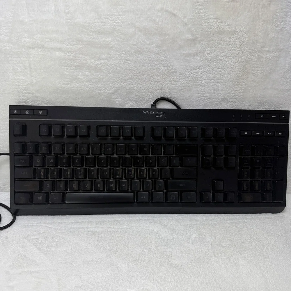 HyperX Alloy Core RGB Wired Gaming Keyboard Black HX-KB5ME2-US Braided Cable